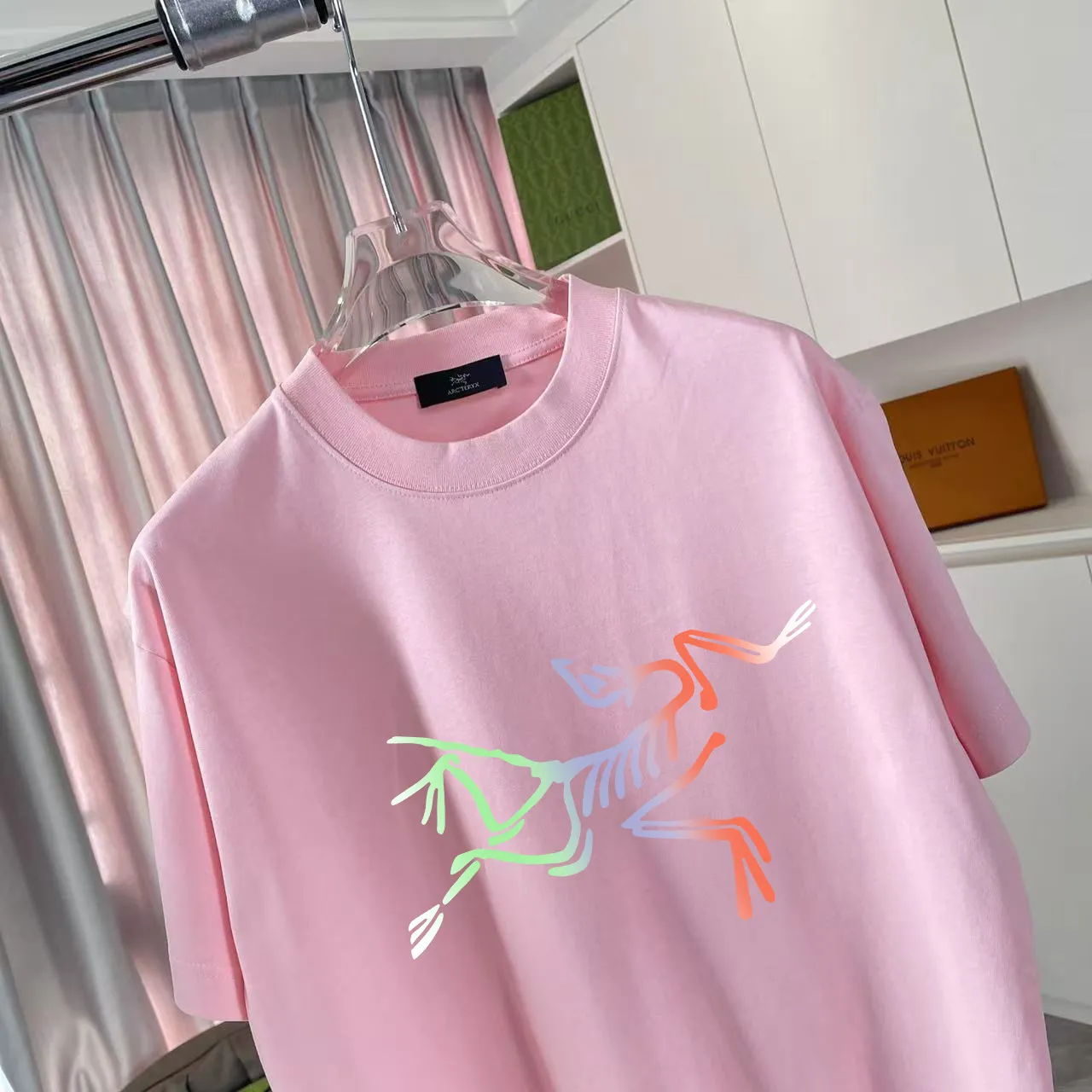 ARC'TERYX* 2025 New Arrival logo t g Same Style Size：S M L XL XXL ：Black White Pink Gray